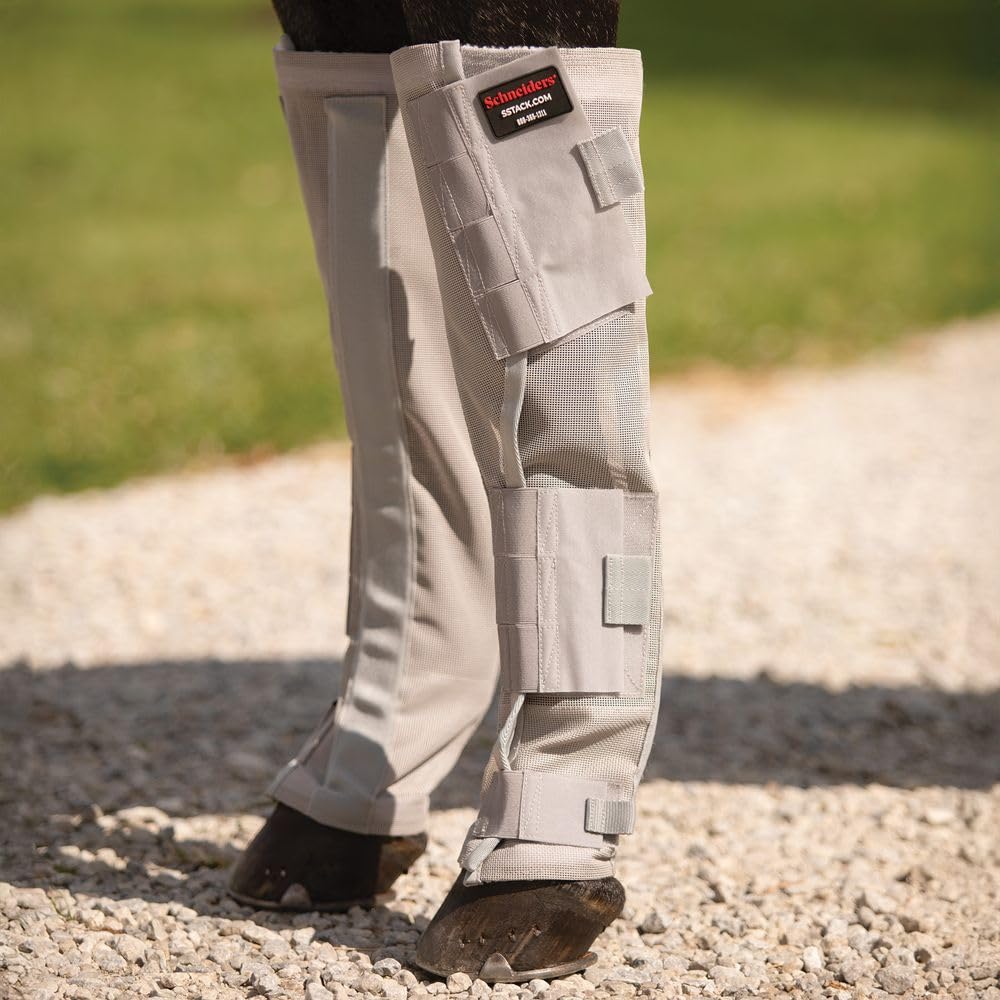 Schneiders Extra Tall Front Leg BugGard Horse Fly Boots | 25 Tall for Maximum Coverage | 70% UV Protection | Durable 1000D Dura-